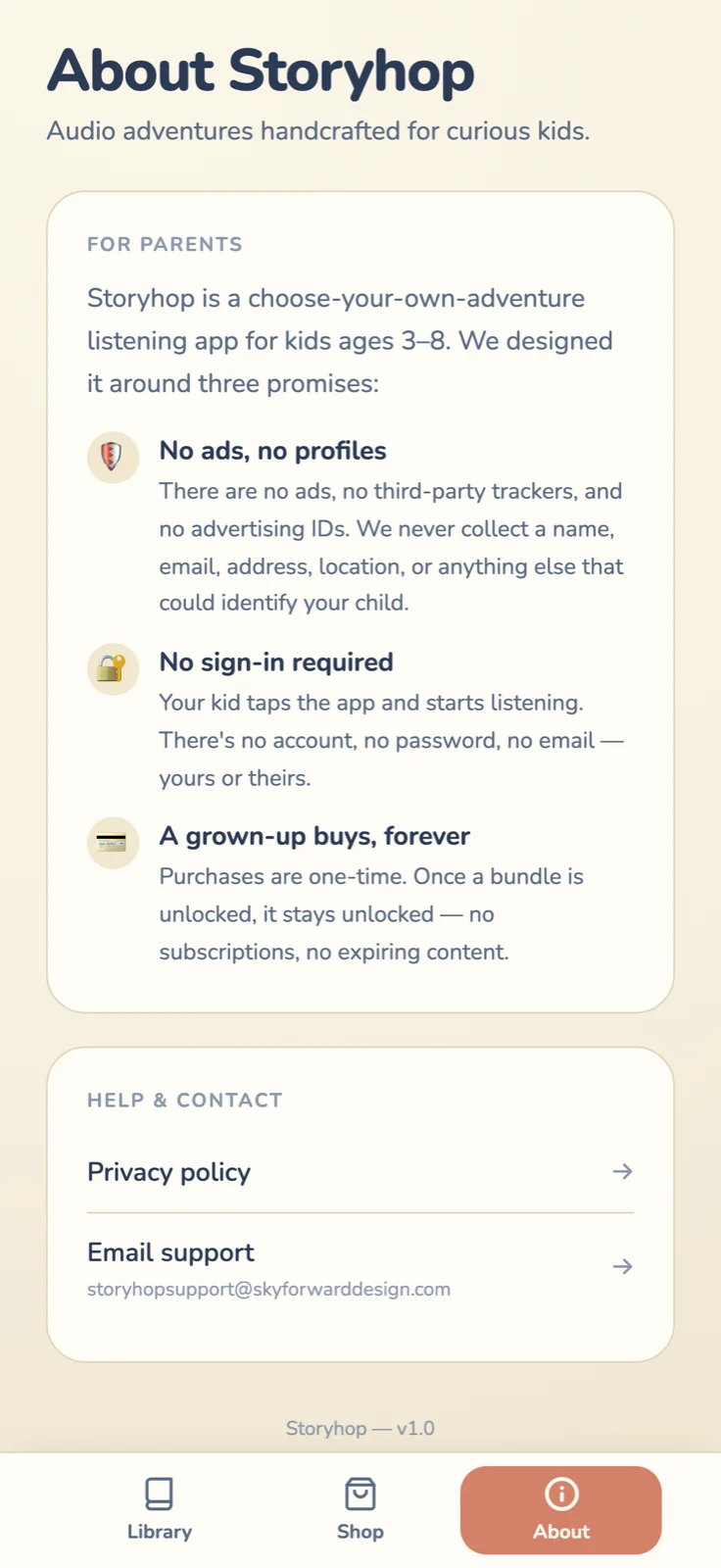 Storyhop screenshot 1