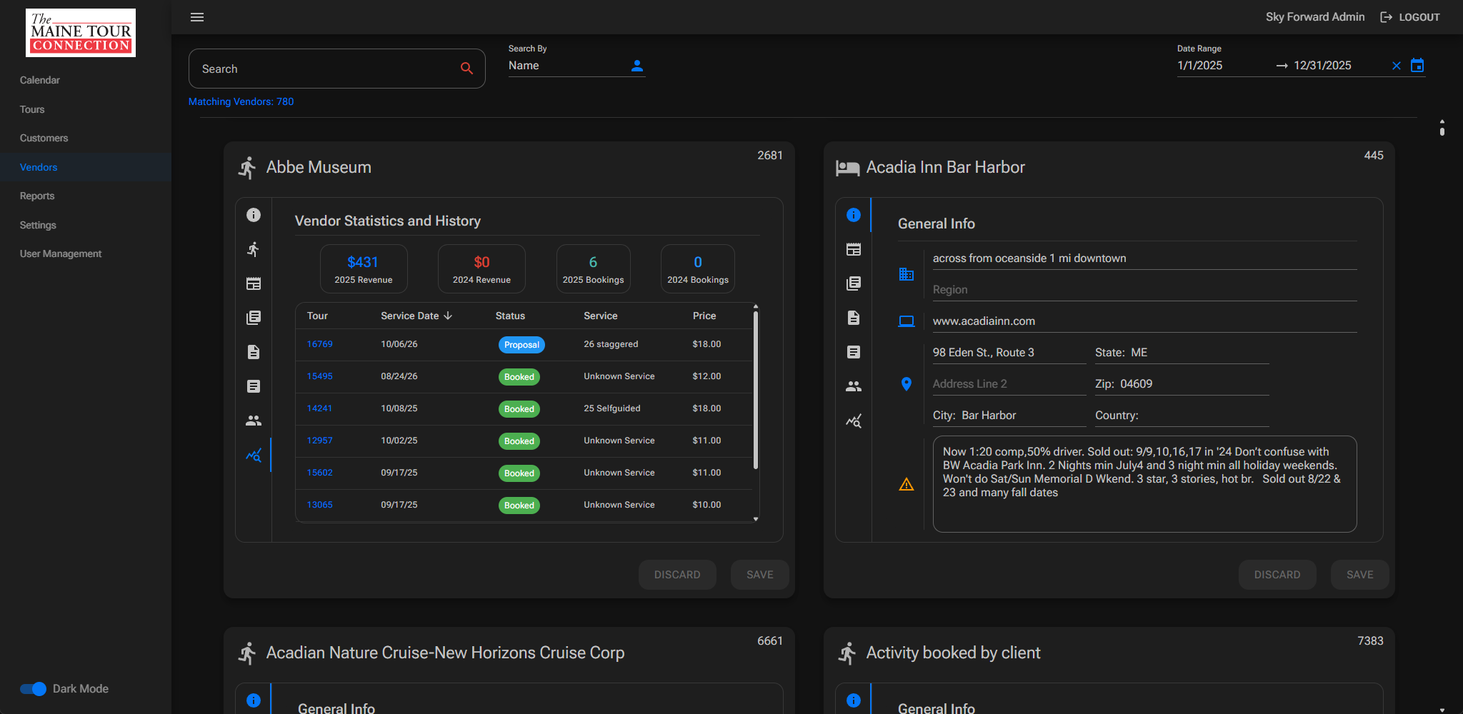 Tour Receptive CRM