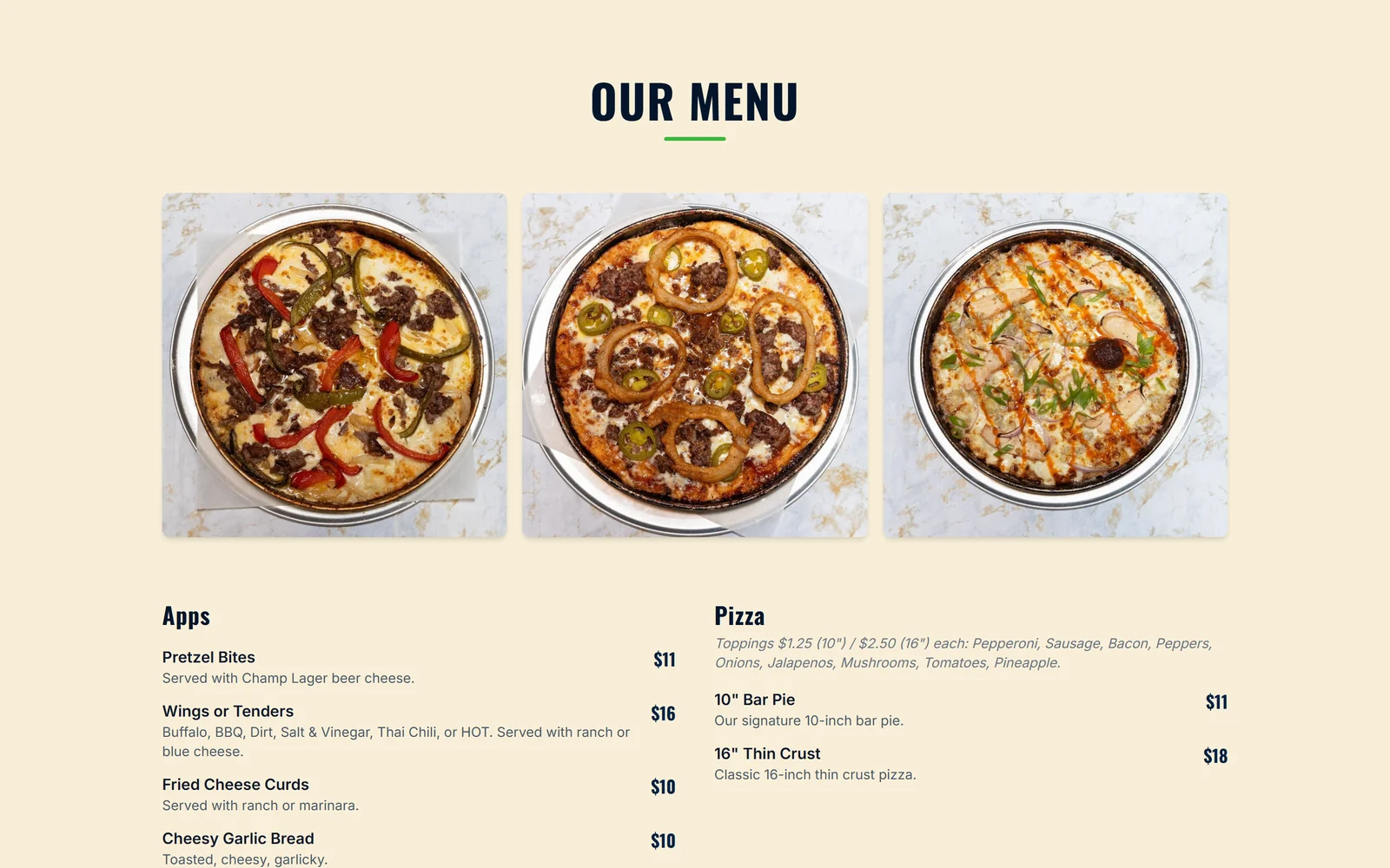 Playmakers Pizza & Pub screenshot 1